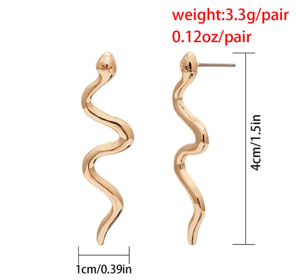 Buy Just Cavalli Rose Gold Signature Snake Earrings at Redfynd